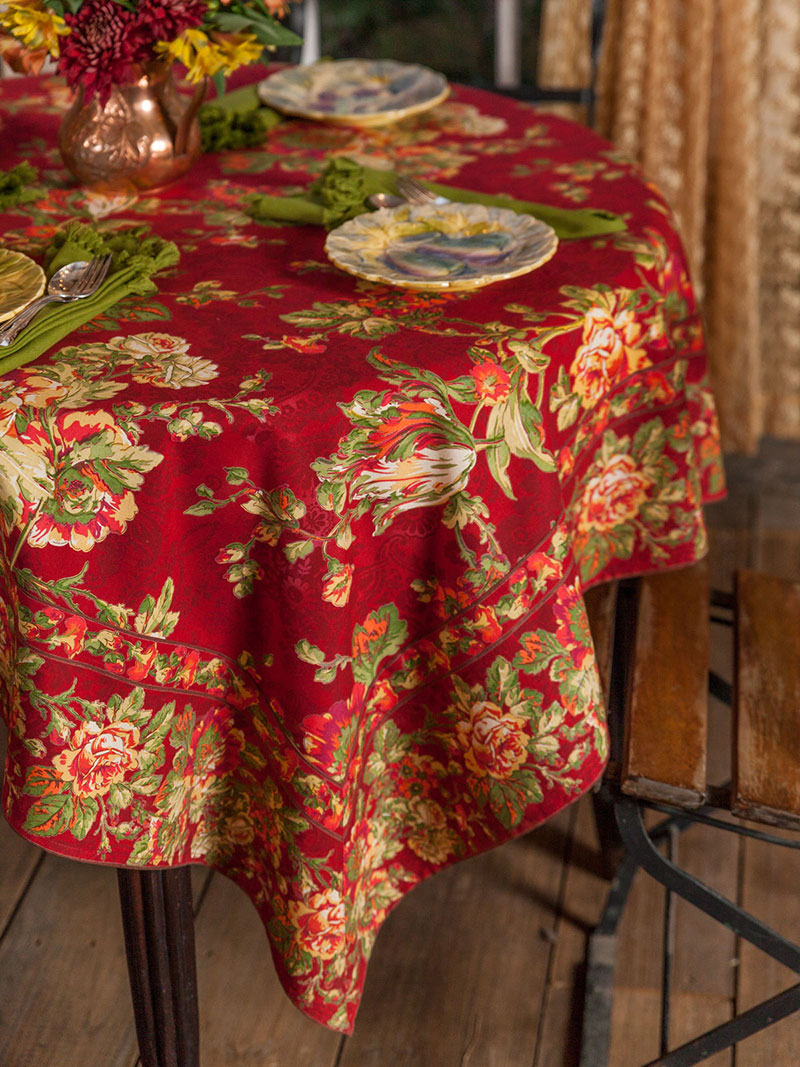 French Lotus Tablecloth Linens & Kitchen, Tablecloths Beautiful
