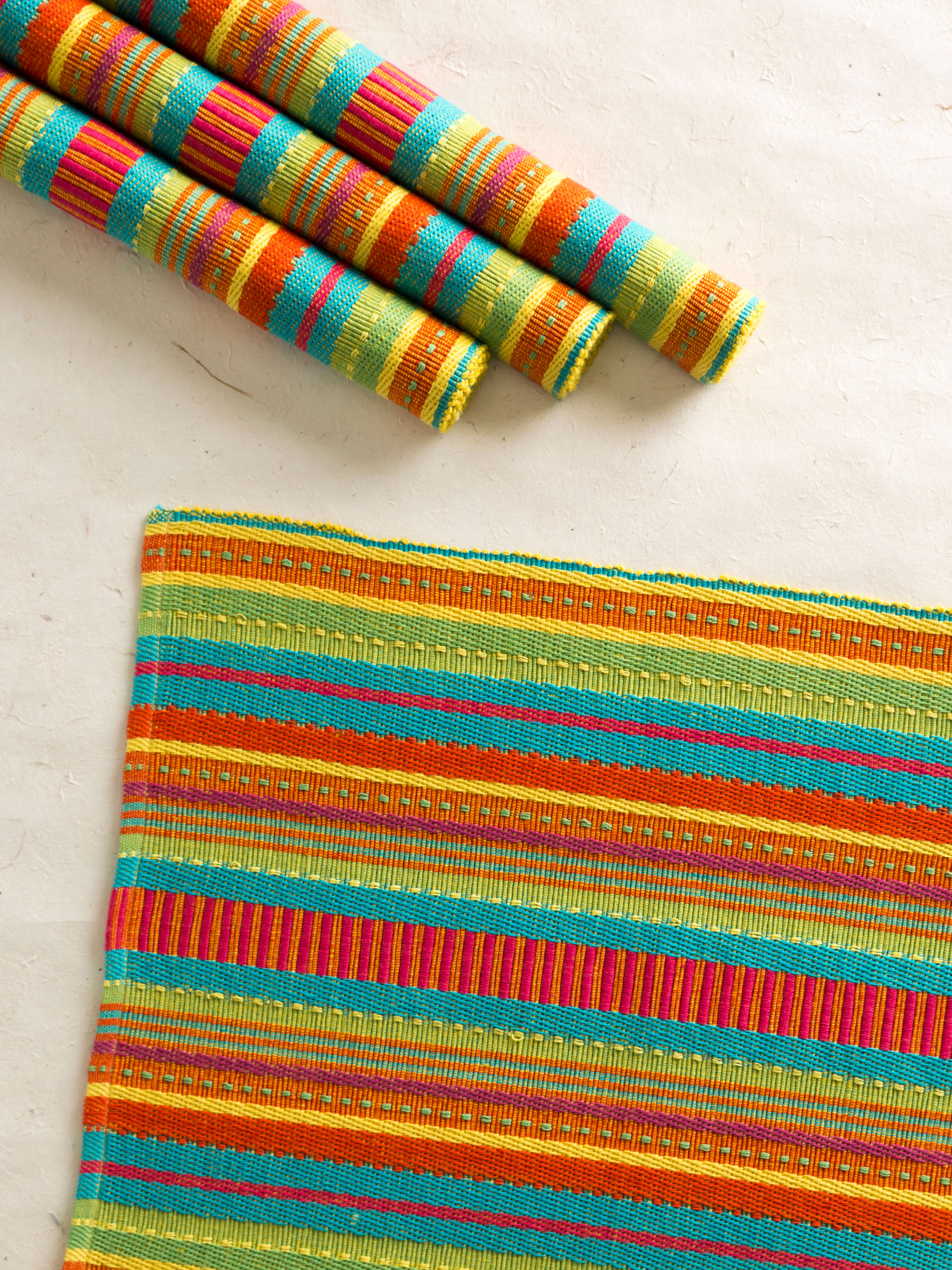 Fiesta Stripe Rib Placemat S/4 Linens & Kitchen, Placemats & Runners