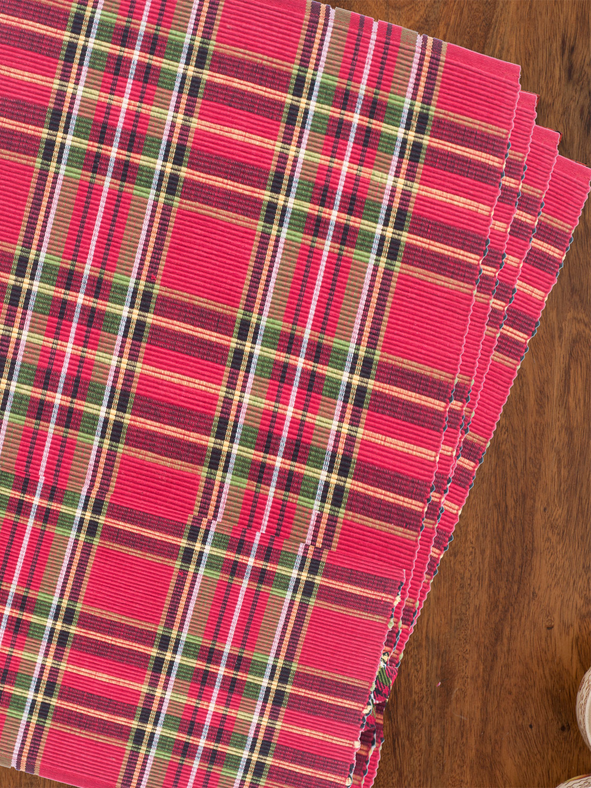 Tartan Plaid Rib Placemat Set/4