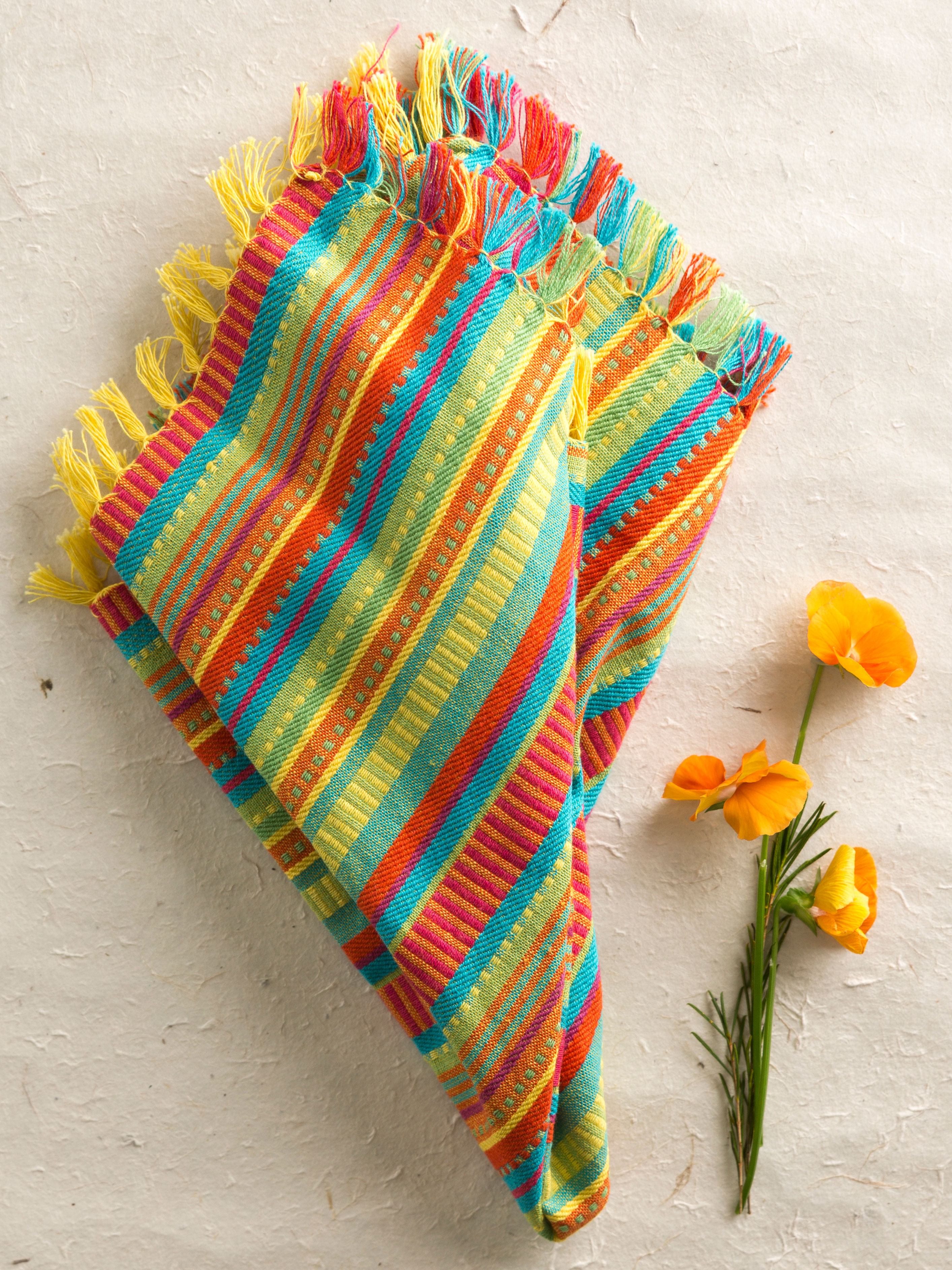 Fiesta Stripe Napkin S/4 Linens & Kitchen, Napkins & Napkin Rings