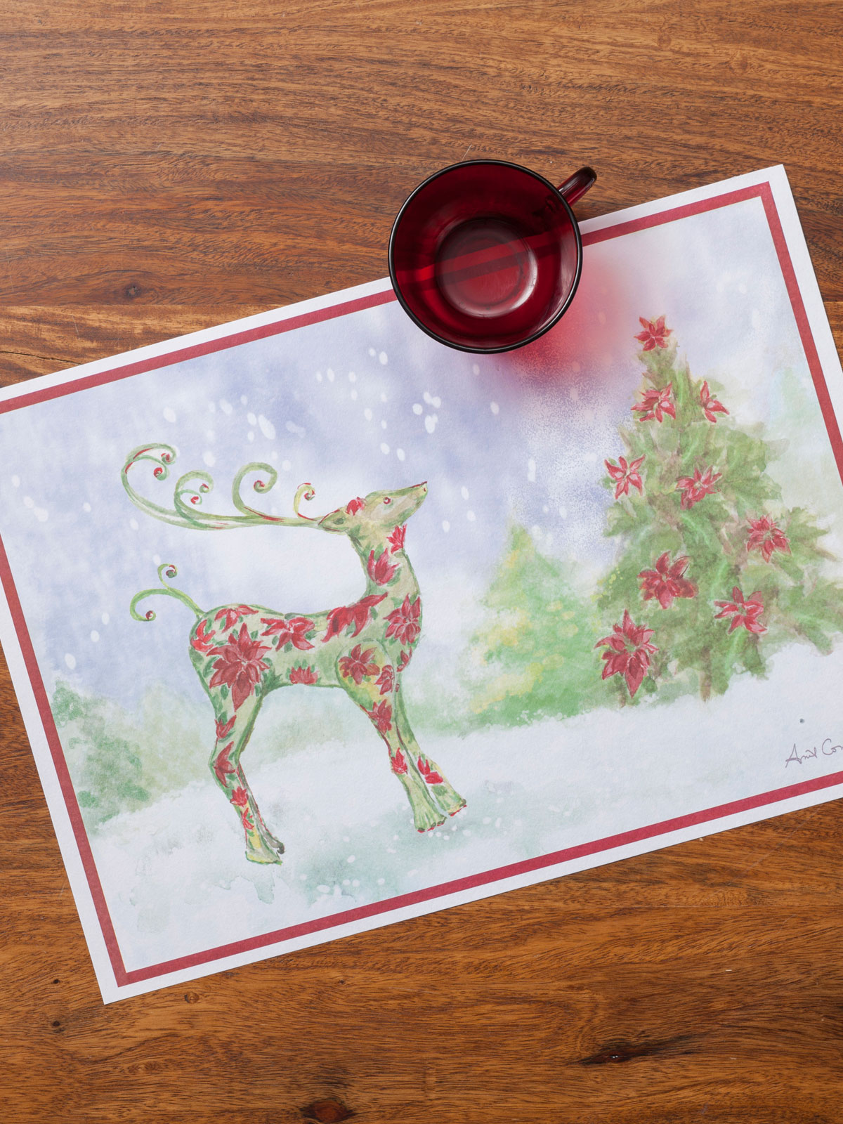 Christmas Traditional Paper Placemats Set/24 Your Home, Christmas