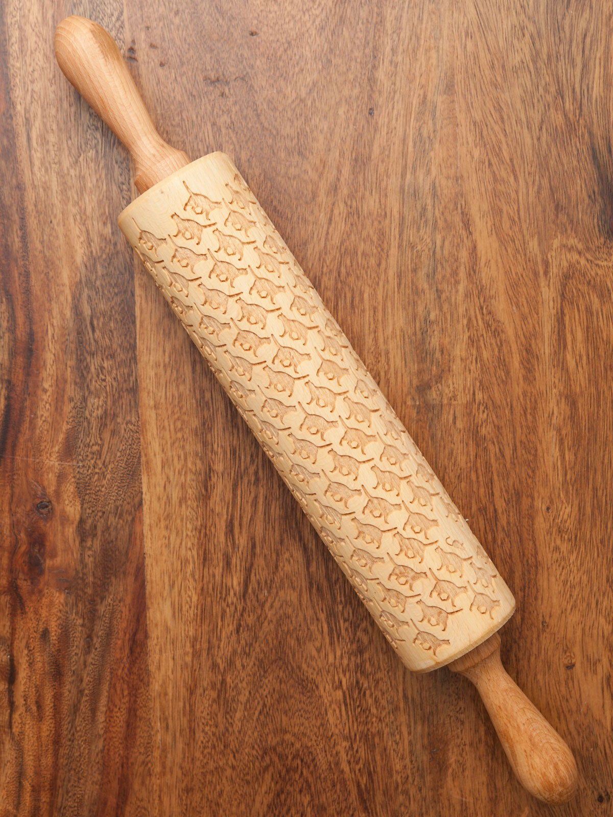Cat Embossed Rolling Pin Linens & Kitchen, Baking Beautiful Designs