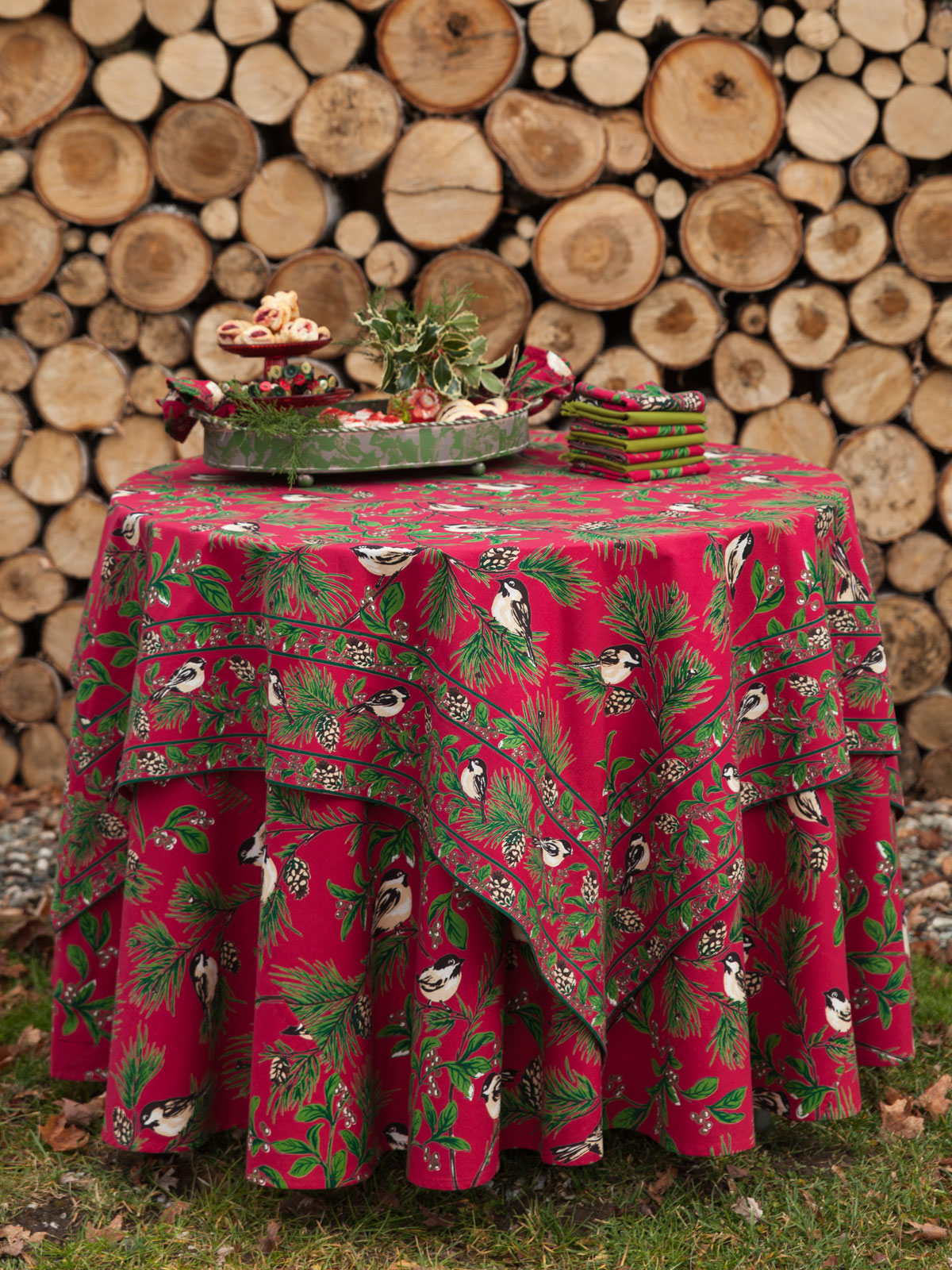 Chickadee Tablecloth Linens & Kitchen, Tablecloths Beautiful Designs