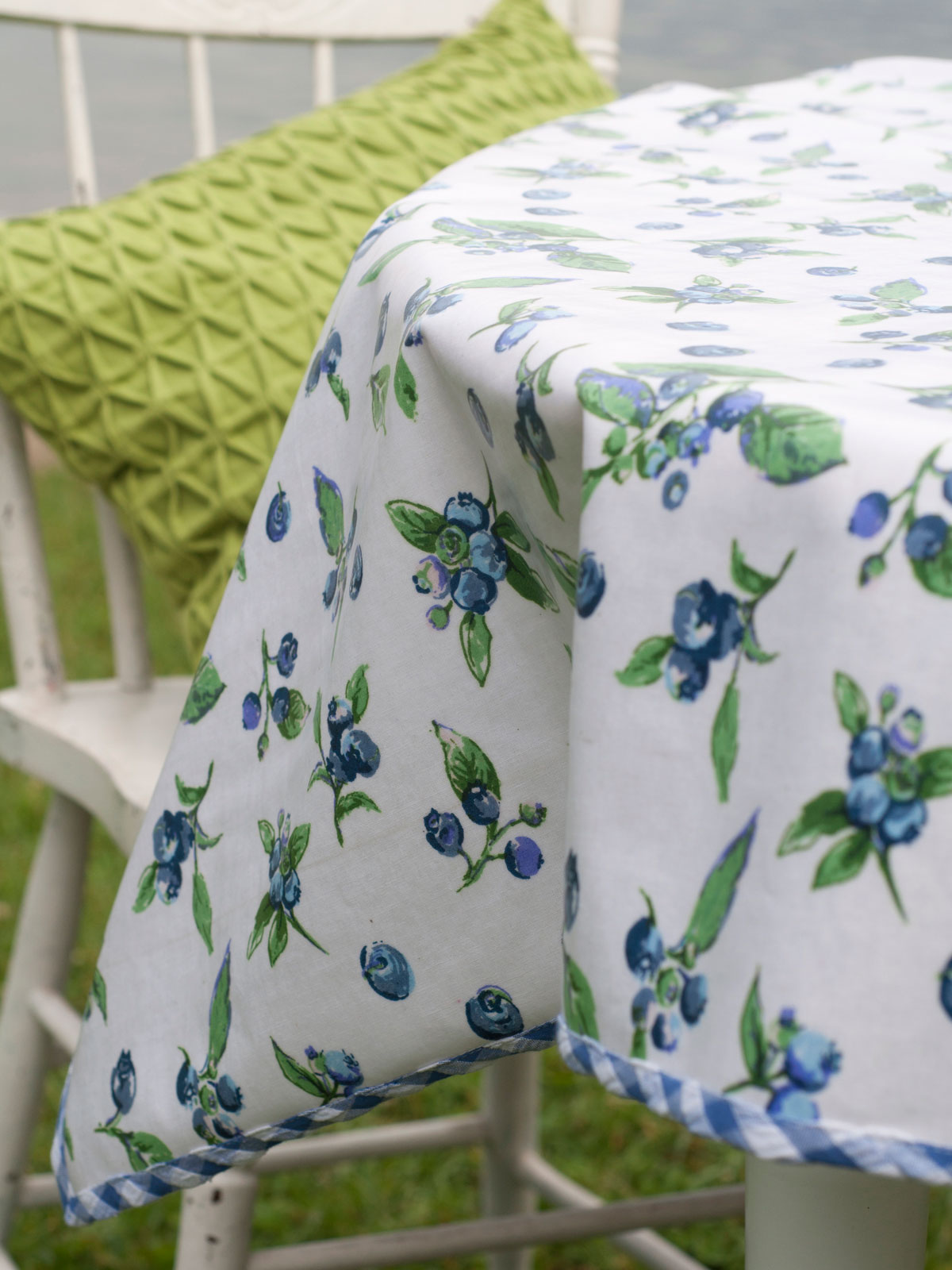 Blueberries Oilcloth Linens & Kitchen, Tablecloths Beautiful Designs