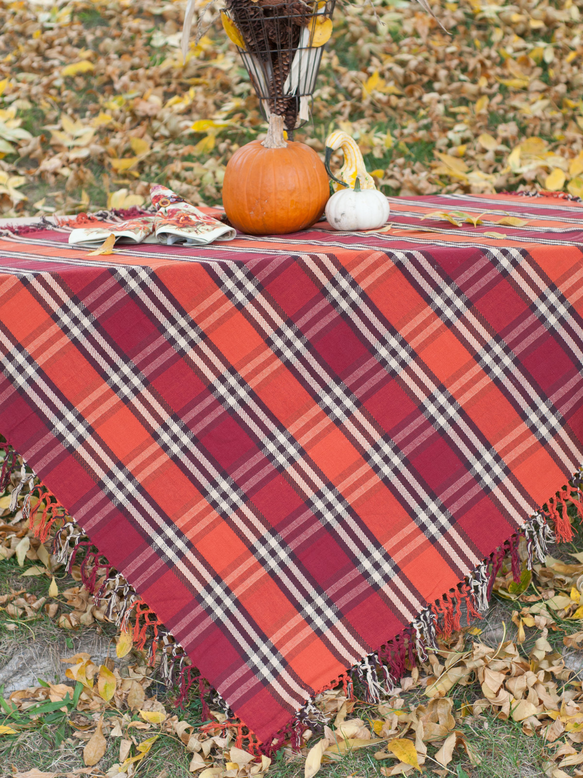 Harvest Plaid Tablecloth Table Linens & Kitchen, Tablecloths